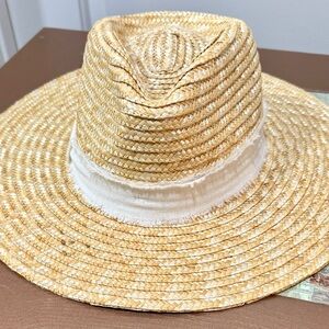 REVOLVE Niki Beach Milana Straw Sun Hat with White Band
